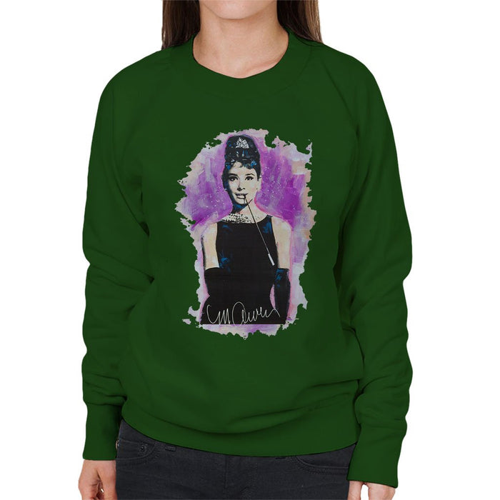 Sidney Maurer Original Portrait Of Audrey Hepburn Womens Sweatshirt - Womens Sweatshirt