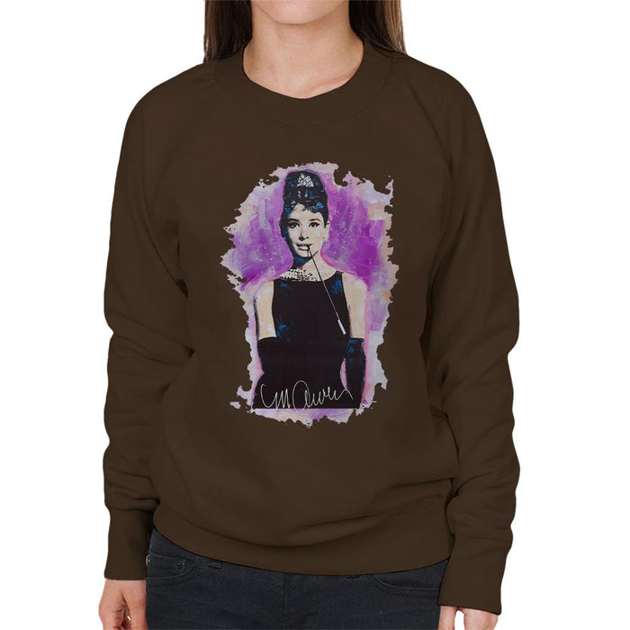 Sidney Maurer Original Portrait Of Audrey Hepburn Womens Sweatshirt - Womens Sweatshirt