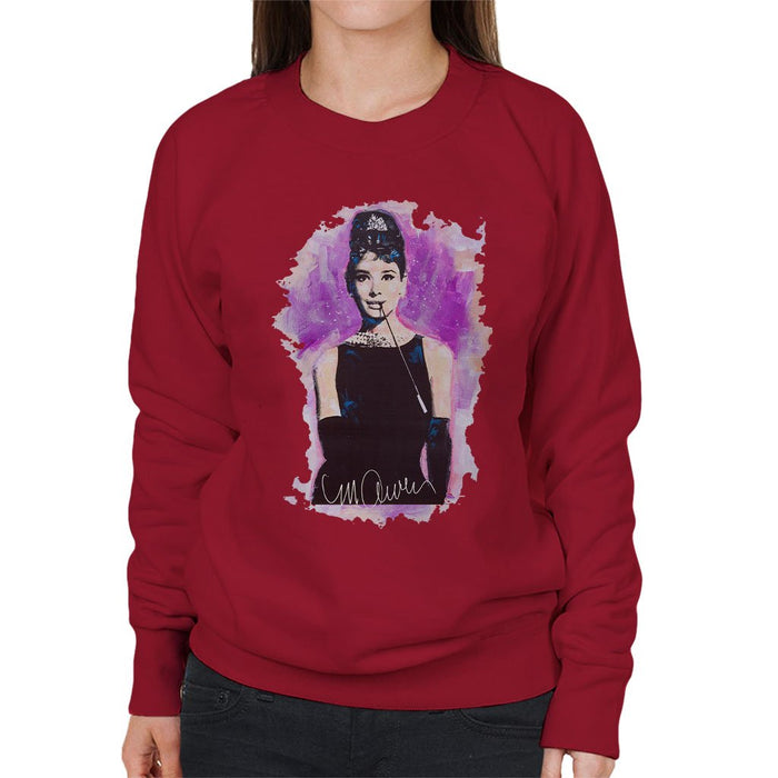 Sidney Maurer Original Portrait Of Audrey Hepburn Womens Sweatshirt - Womens Sweatshirt