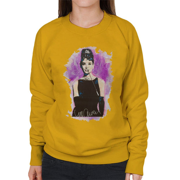 Sidney Maurer Original Portrait Of Audrey Hepburn Womens Sweatshirt - Womens Sweatshirt