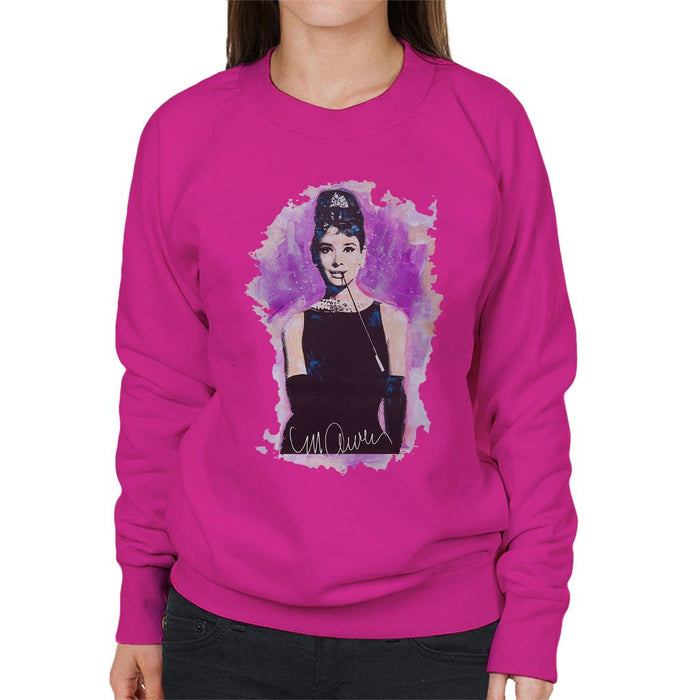 Sidney Maurer Original Portrait Of Audrey Hepburn Womens Sweatshirt - Womens Sweatshirt