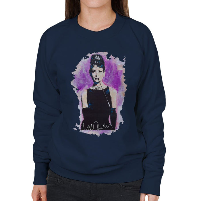 Sidney Maurer Original Portrait Of Audrey Hepburn Womens Sweatshirt - Womens Sweatshirt