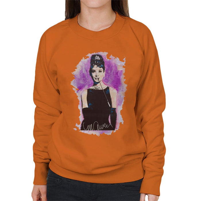 Sidney Maurer Original Portrait Of Audrey Hepburn Womens Sweatshirt - Womens Sweatshirt