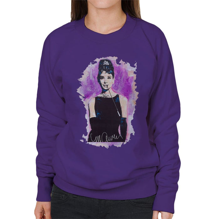 Sidney Maurer Original Portrait Of Audrey Hepburn Womens Sweatshirt - Womens Sweatshirt