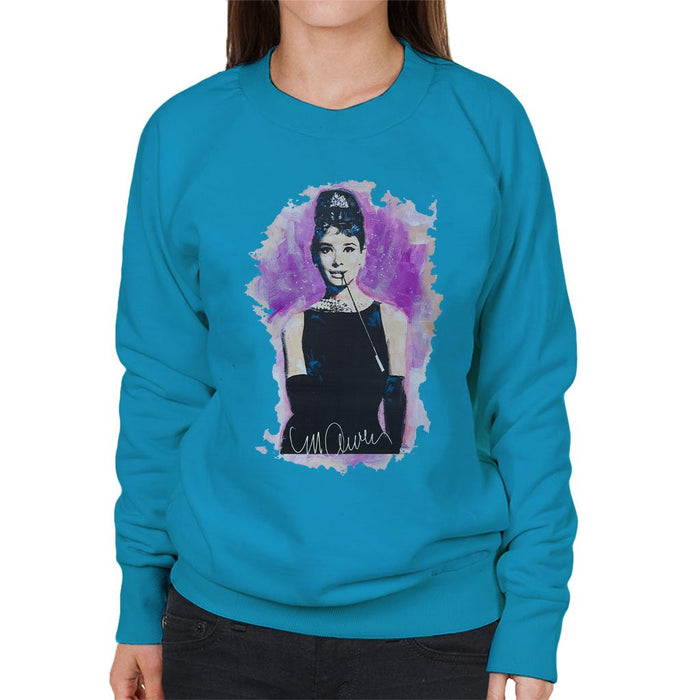 Sidney Maurer Original Portrait Of Audrey Hepburn Womens Sweatshirt - Womens Sweatshirt