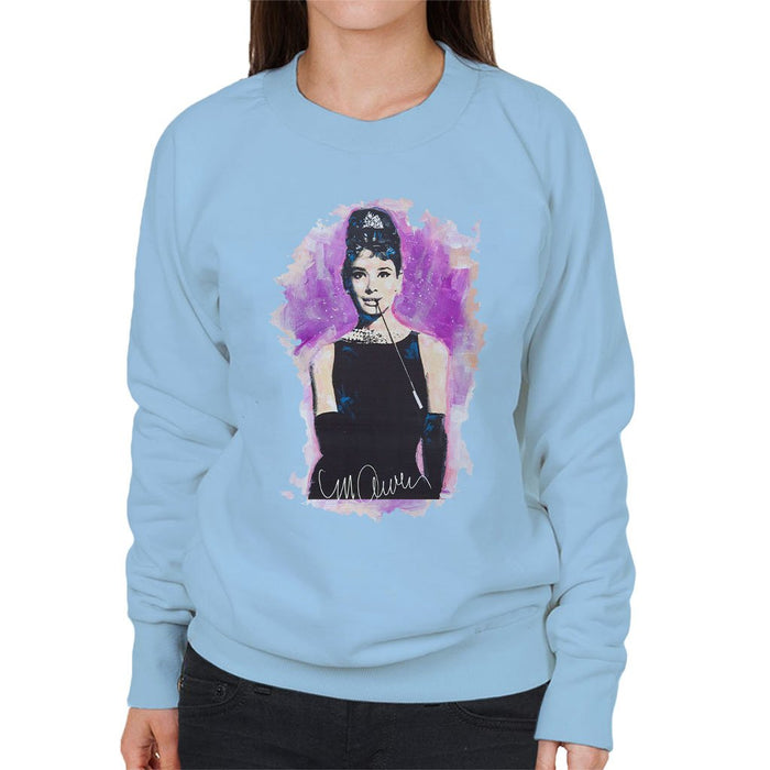 Sidney Maurer Original Portrait Of Audrey Hepburn Womens Sweatshirt - Womens Sweatshirt