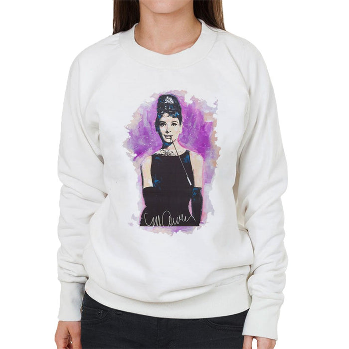 Sidney Maurer Original Portrait Of Audrey Hepburn Womens Sweatshirt - Womens Sweatshirt