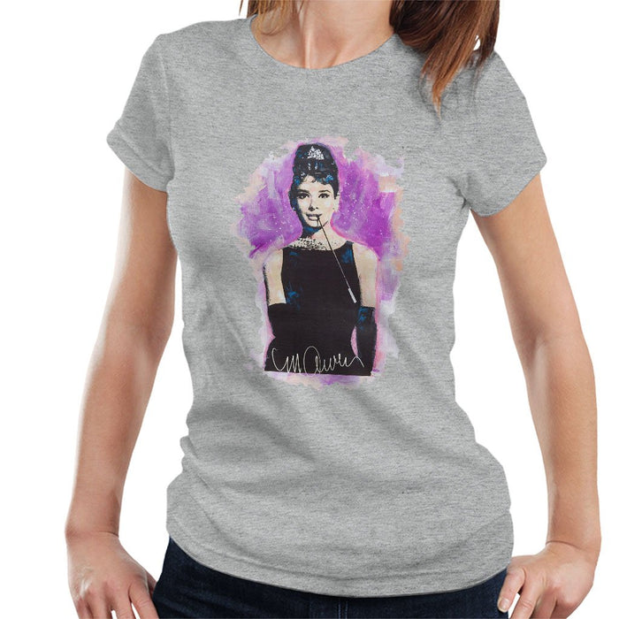 Sidney Maurer Original Portrait Of Audrey Hepburn Womens T-Shirt - Womens T-Shirt