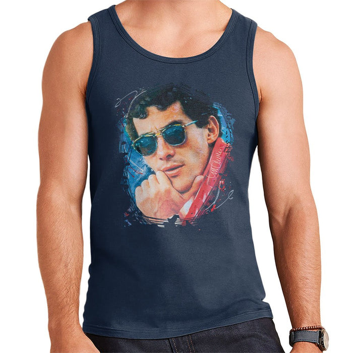 Sidney Maurer Original Portrait Of Ayrton Senna Mens Vest - Mens Vest