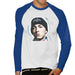 Sidney Maurer Original Portrait Of Eminem Shady Hat Mens Baseball Long Sleeved T-Shirt - Small / White/Royal - Mens Baseball Long Sleeved