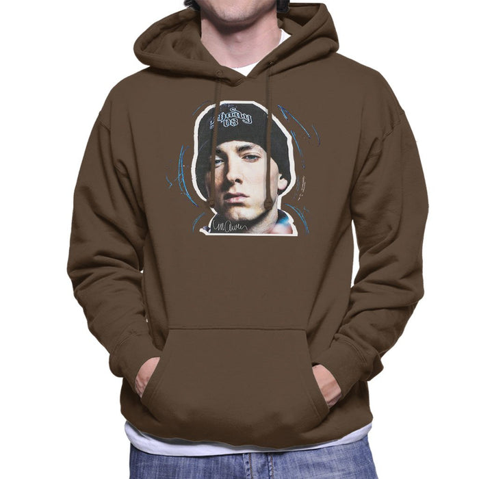 Sidney Maurer Original Portrait Of Eminem Shady Hat Mens Hooded Sweatshirt - Mens Hooded Sweatshirt