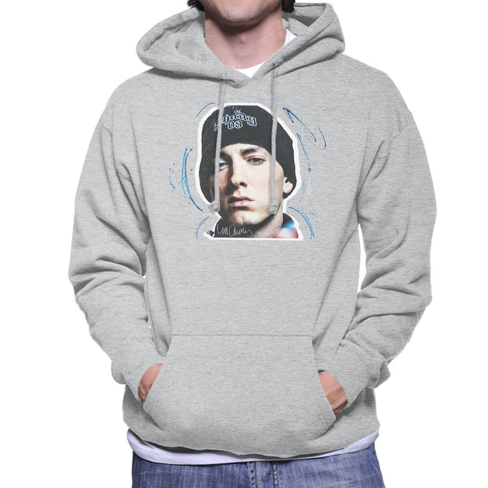 Sidney Maurer Original Portrait Of Eminem Shady Hat Mens Hooded Sweatshirt - Mens Hooded Sweatshirt