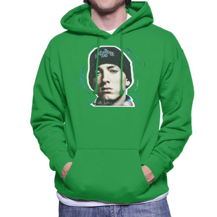 Sidney Maurer Original Portrait Of Eminem Shady Hat Mens Hooded Sweatshirt - Mens Hooded Sweatshirt