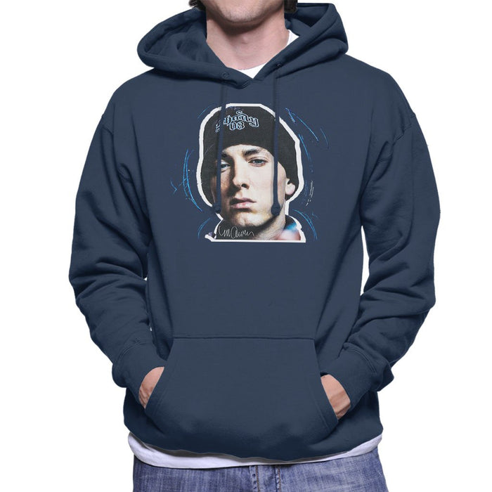 Sidney Maurer Original Portrait Of Eminem Shady Hat Mens Hooded Sweatshirt - Mens Hooded Sweatshirt