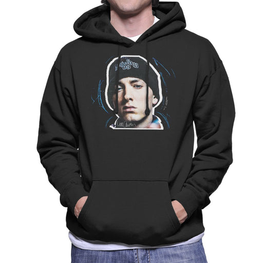 Sidney Maurer Original Portrait Of Eminem Shady Hat Mens Hooded Sweatshirt - Mens Hooded Sweatshirt