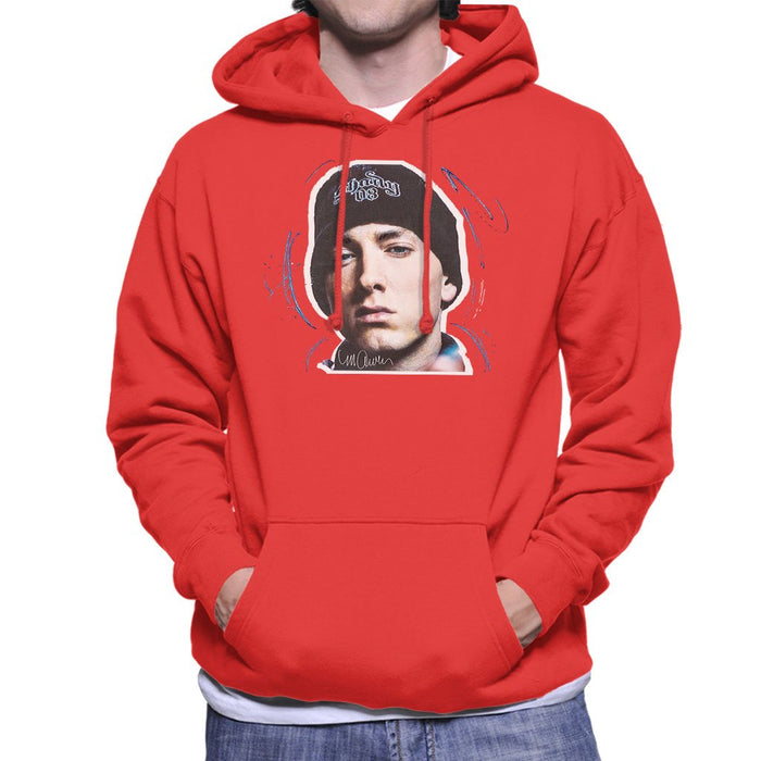 Sidney Maurer Original Portrait Of Eminem Shady Hat Mens Hooded Sweatshirt - Mens Hooded Sweatshirt