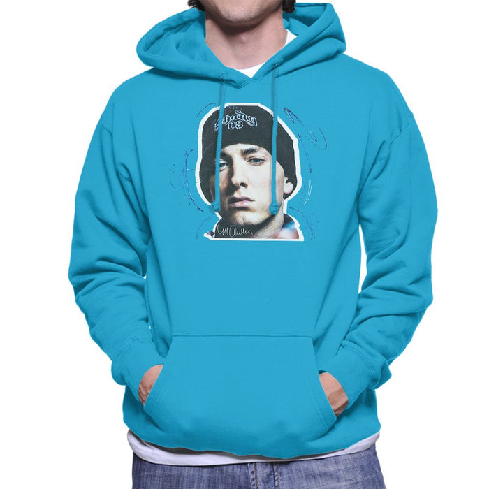 Sidney Maurer Original Portrait Of Eminem Shady Hat Mens Hooded Sweatshirt - Mens Hooded Sweatshirt