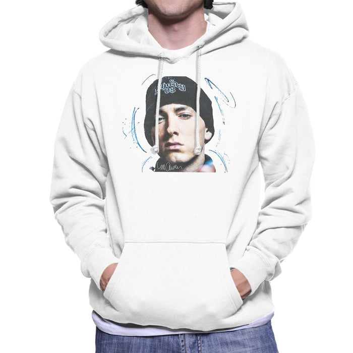 Sidney Maurer Original Portrait Of Eminem Shady Hat Mens Hooded Sweatshirt - Mens Hooded Sweatshirt
