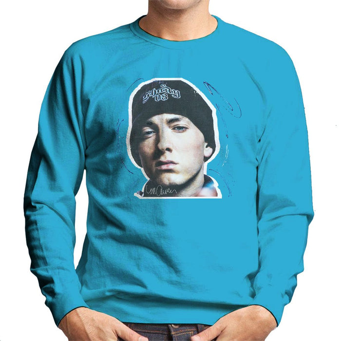 Sidney Maurer Original Portrait Of Eminem Shady Hat Mens Sweatshirt - Mens Sweatshirt