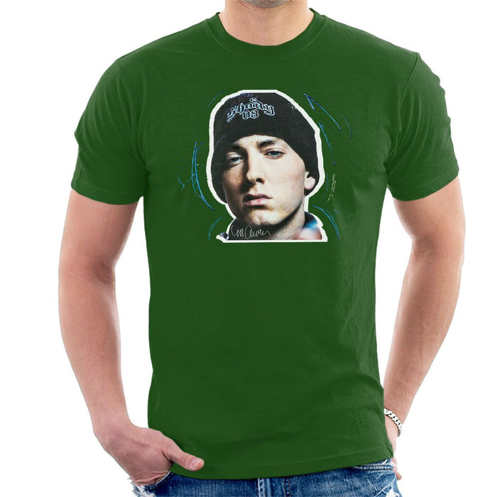 Sidney Maurer Original Portrait Of Eminem Shady Hat Mens T-Shirt - Mens T-Shirt