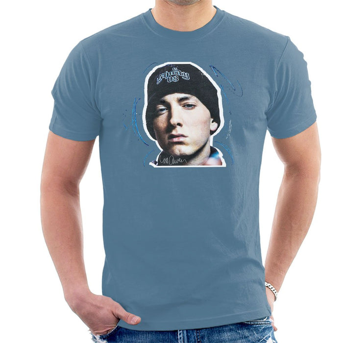 Sidney Maurer Original Portrait Of Eminem Shady Hat Mens T-Shirt - Mens T-Shirt