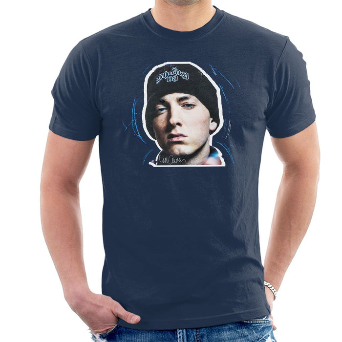 Sidney Maurer Original Portrait Of Eminem Shady Hat Mens T-Shirt - Mens T-Shirt
