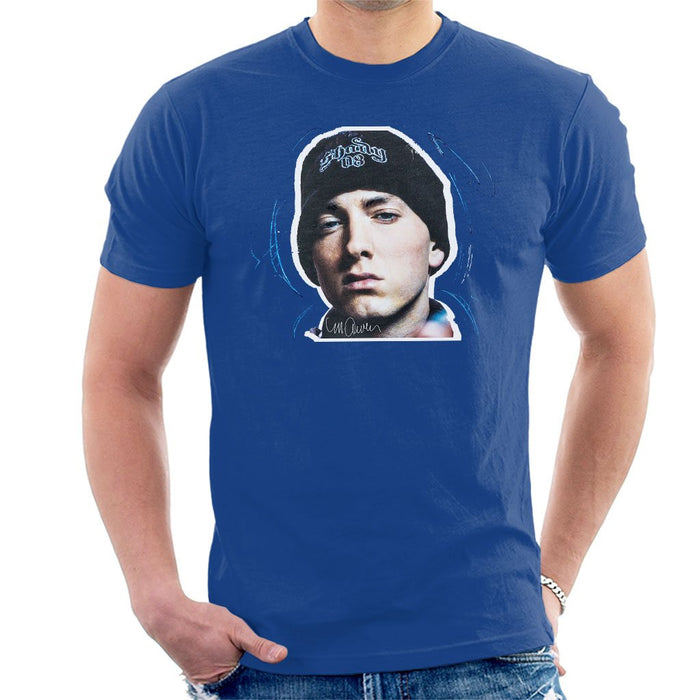 Sidney Maurer Original Portrait Of Eminem Shady Hat Mens T-Shirt - Mens T-Shirt