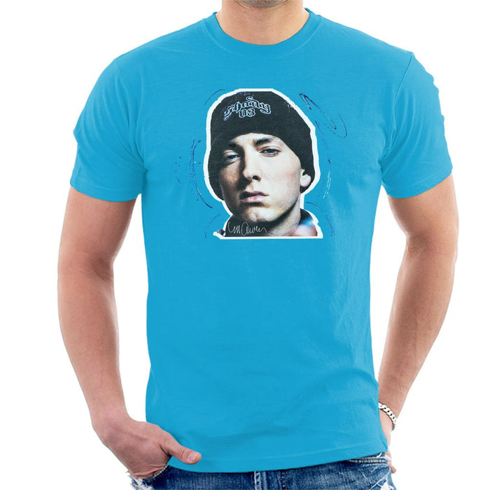 Sidney Maurer Original Portrait Of Eminem Shady Hat Mens T-Shirt - Mens T-Shirt
