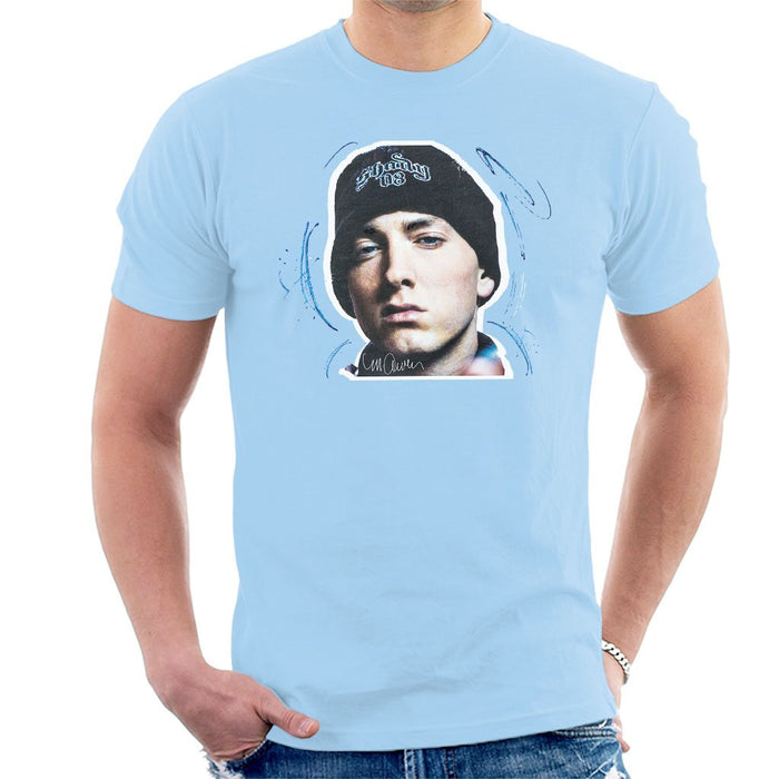 Sidney Maurer Original Portrait Of Eminem Shady Hat Mens T-Shirt - Mens T-Shirt