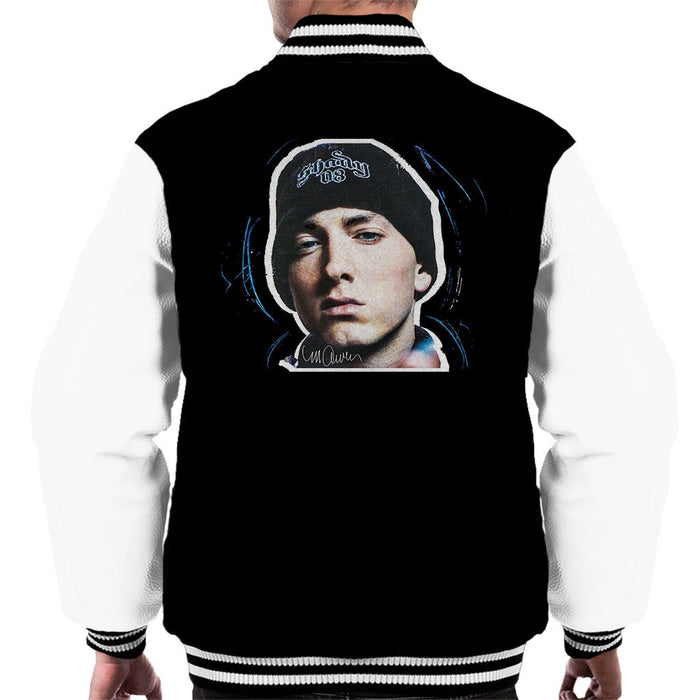 Sidney Maurer Original Portrait Of Eminem Shady Hat Mens Varsity Jacket - Mens Varsity Jacket