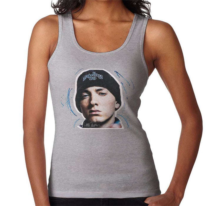 Sidney Maurer Original Portrait Of Eminem Shady Hat Womens Vest - Womens Vest