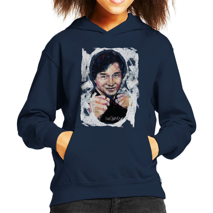 Sidney Maurer Original Portrait Of Jackie Chan Kids Hooded Sweatshirt - Kids Boys Hooded Sweatshirt
