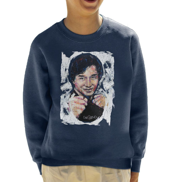 Sidney Maurer Original Portrait Of Jackie Chan Kids Sweatshirt - Kids Boys Sweatshirt