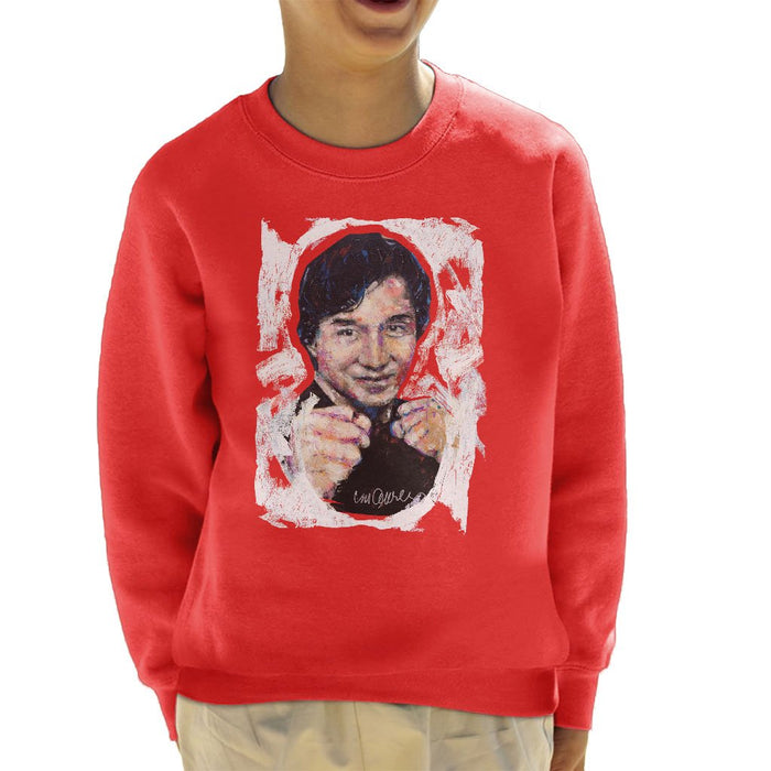 Sidney Maurer Original Portrait Of Jackie Chan Kids Sweatshirt - Kids Boys Sweatshirt