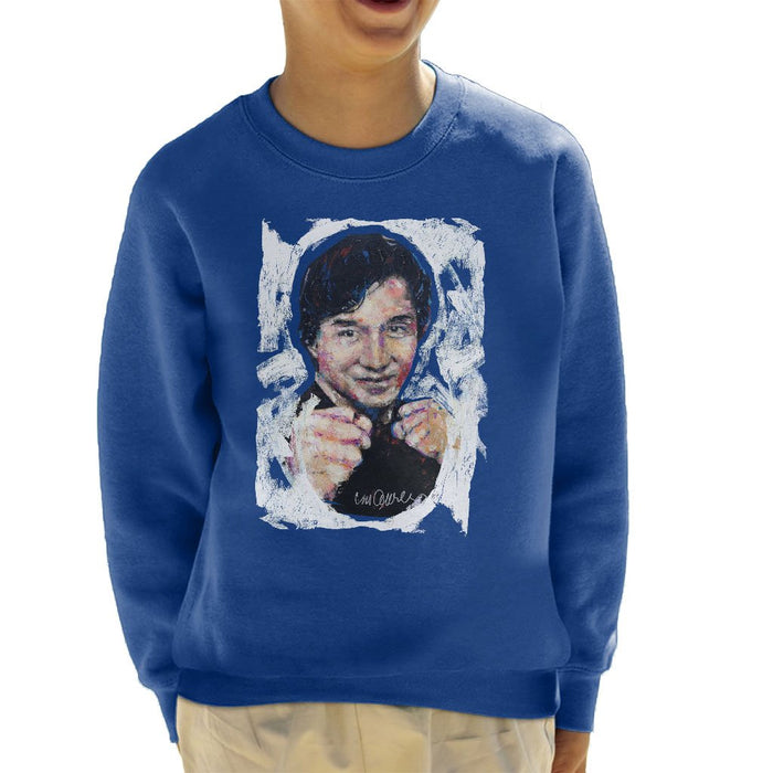 Sidney Maurer Original Portrait Of Jackie Chan Kids Sweatshirt - Kids Boys Sweatshirt