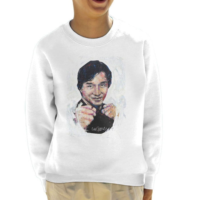 Sidney Maurer Original Portrait Of Jackie Chan Kids Sweatshirt - Kids Boys Sweatshirt