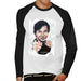 Sidney Maurer Original Portrait Of Jackie Chan Mens Baseball Long Sleeved T-Shirt - Mens Baseball Long Sleeved T-Shirt