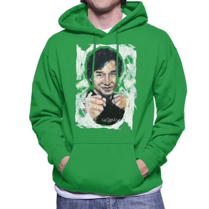Sidney Maurer Original Portrait Of Jackie Chan Mens Hooded Sweatshirt - Mens Hooded Sweatshirt