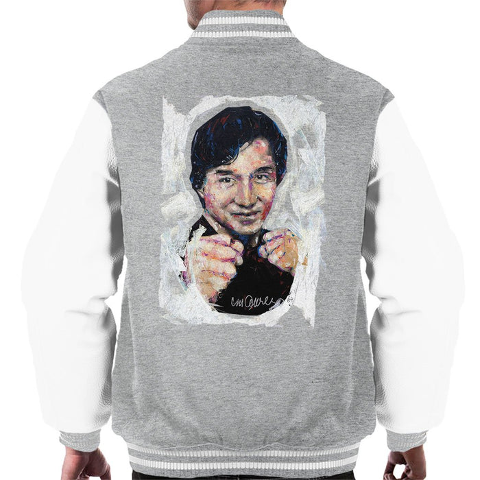 Sidney Maurer Original Portrait Of Jackie Chan Mens Varsity Jacket - Mens Varsity Jacket