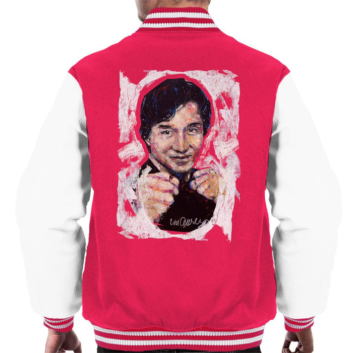 Sidney Maurer Original Portrait Of Jackie Chan Mens Varsity Jacket - Mens Varsity Jacket