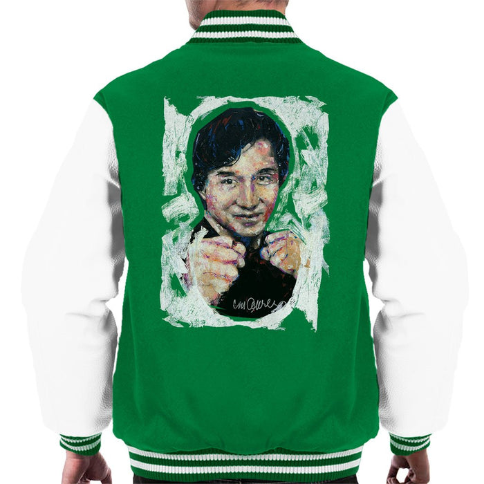 Sidney Maurer Original Portrait Of Jackie Chan Mens Varsity Jacket - Mens Varsity Jacket