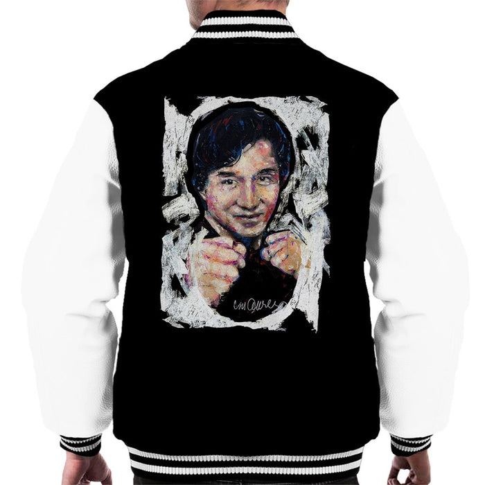 Sidney Maurer Original Portrait Of Jackie Chan Mens Varsity Jacket - Mens Varsity Jacket