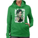 Sidney Maurer Original Portrait Of Jackie Chan Womens Hooded Sweatshirt - Womens Hooded Sweatshirt