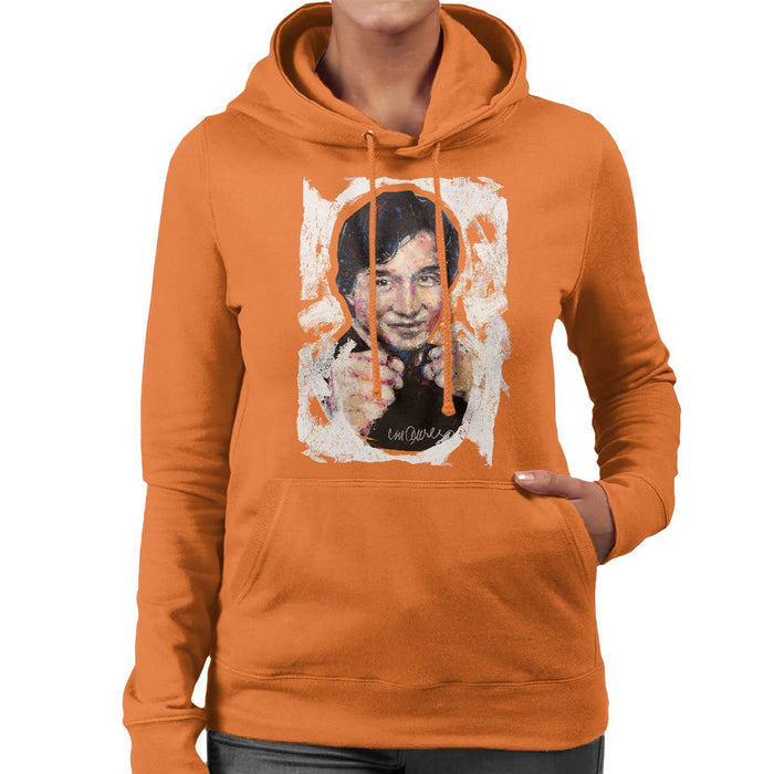 Sidney Maurer Original Portrait Of Jackie Chan Womens Hooded Sweatshirt - Womens Hooded Sweatshirt