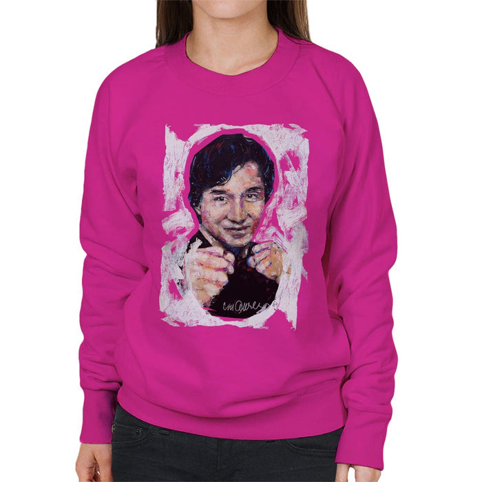Sidney Maurer Original Portrait Of Jackie Chan Womens Sweatshirt - Womens Sweatshirt