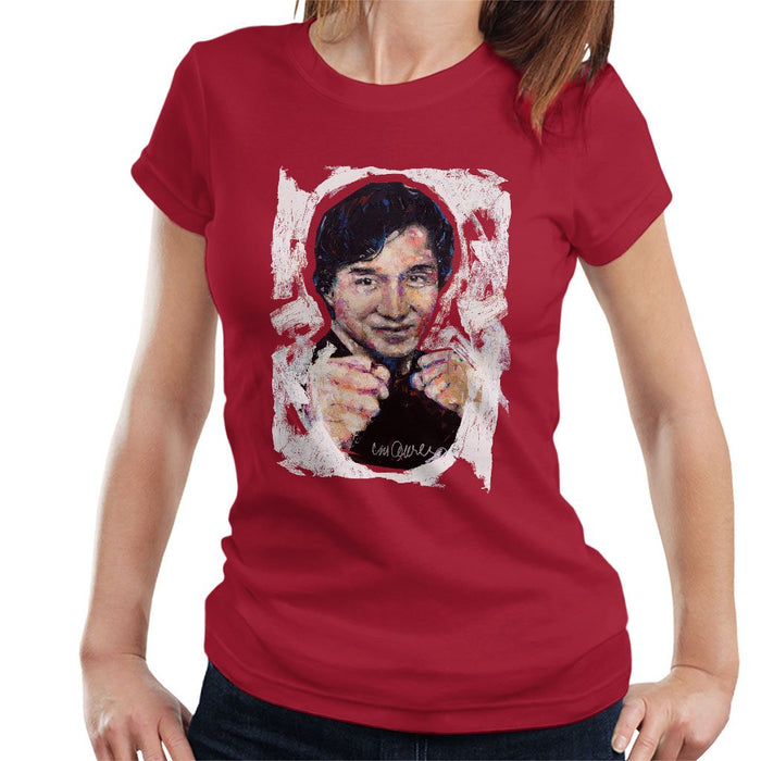 Sidney Maurer Original Portrait Of Jackie Chan Womens T-Shirt - Womens T-Shirt