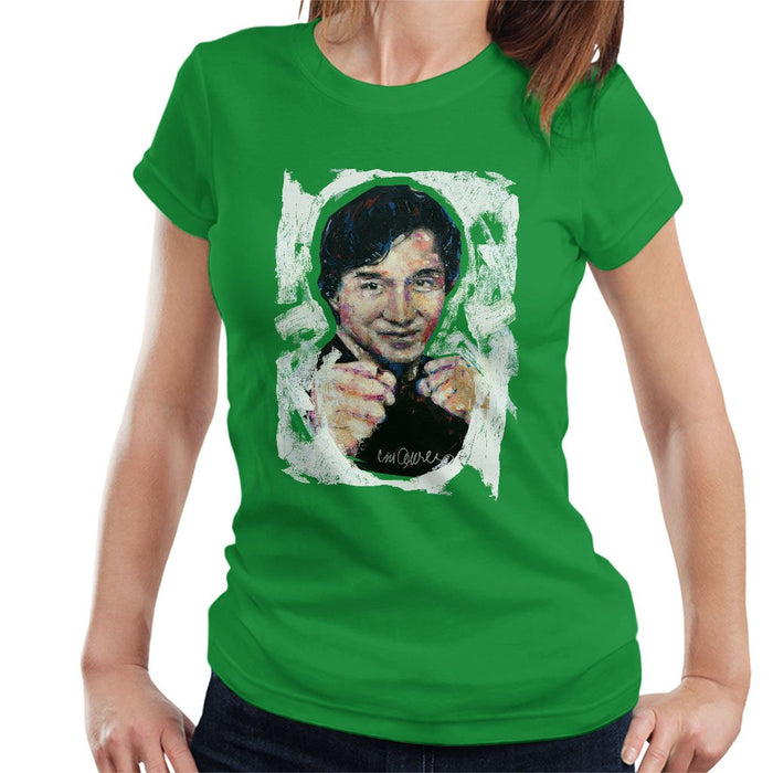 Sidney Maurer Original Portrait Of Jackie Chan Womens T-Shirt - Womens T-Shirt