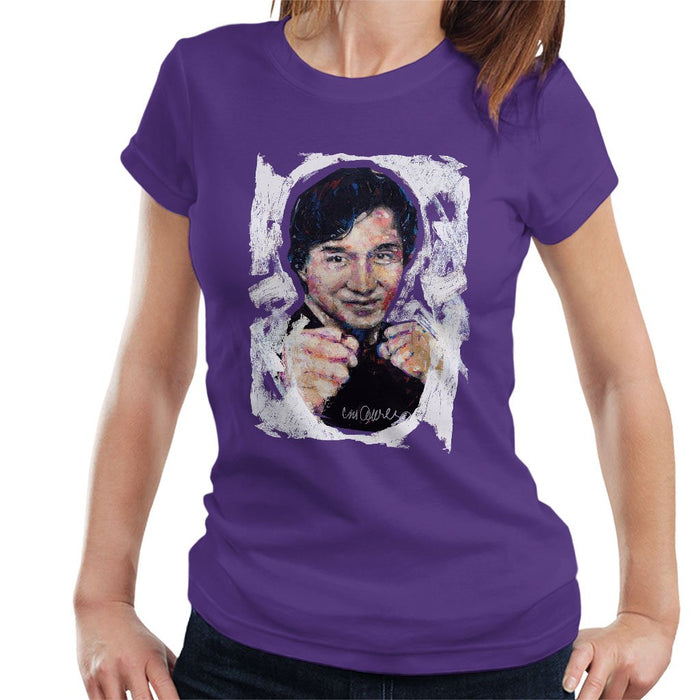 Sidney Maurer Original Portrait Of Jackie Chan Womens T-Shirt - Womens T-Shirt