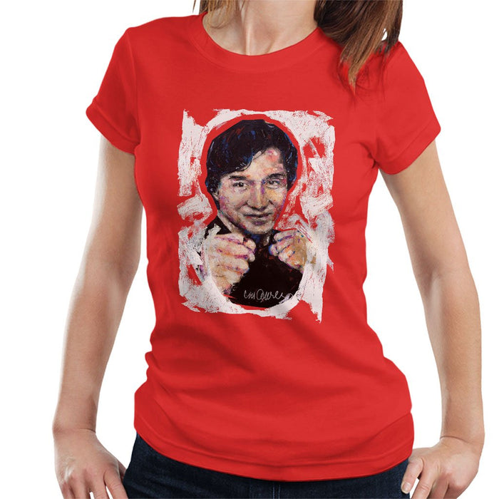 Sidney Maurer Original Portrait Of Jackie Chan Womens T-Shirt - Womens T-Shirt