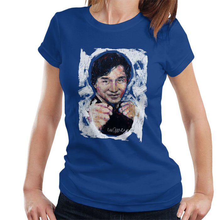 Sidney Maurer Original Portrait Of Jackie Chan Womens T-Shirt - Womens T-Shirt